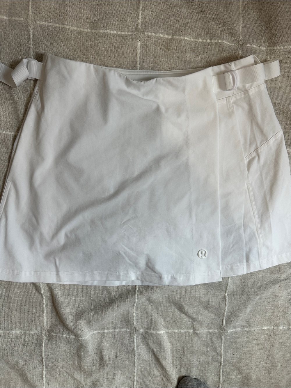 lululemon athletica White Athletic Wrap Skort with Side Buckle
